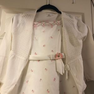 cute dress w white cardigan 👗